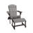 Chaise Adirondack pliante en bois massif avec repose-pieds