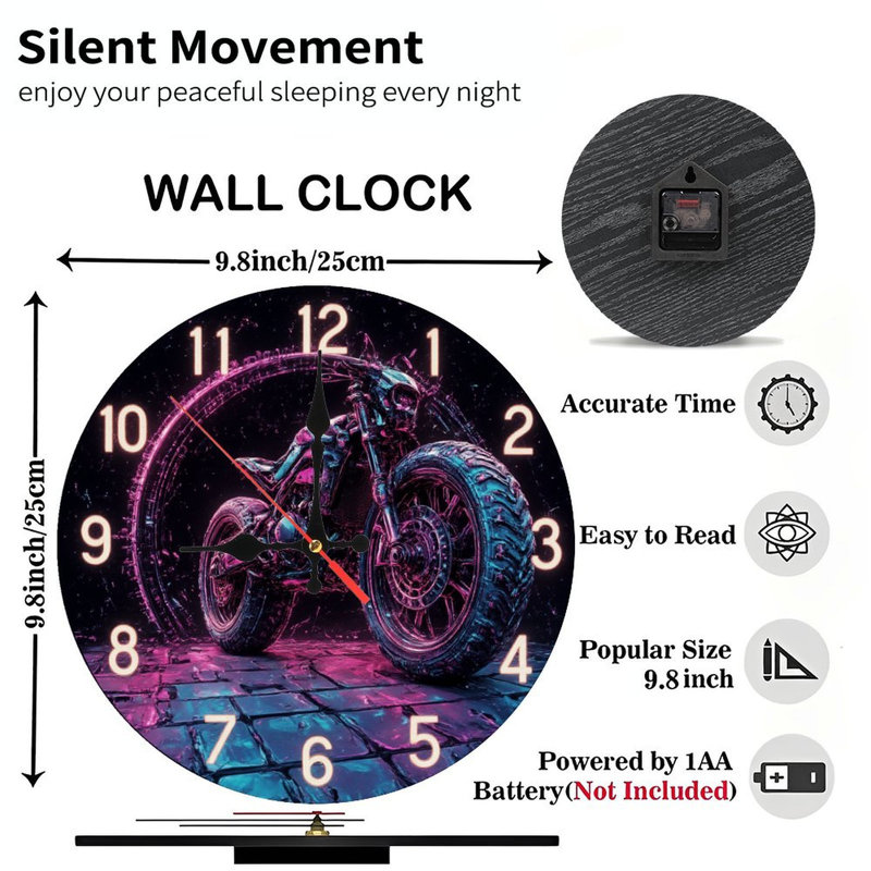 Horloge de style néon