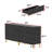 (Set Of 2) 6 Drawers Dresser Set With Metal Legs-1881792371
