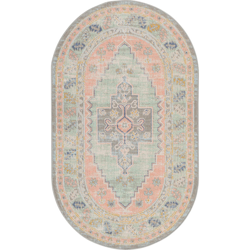 Matthei Oriental Indoor Rug, Oval 3' x 5'3"