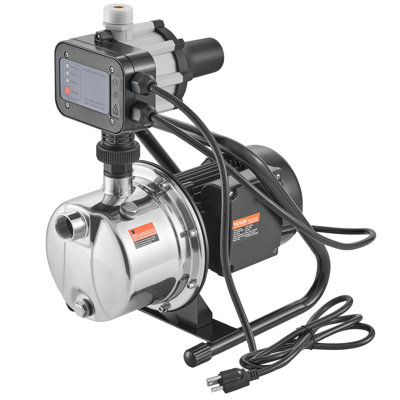 Shallow Well Pump, 1HP 115V, 1200 GPH 145 ft Head, Portable Stainless Steel Sprinkler Booster Jet Pumps with Automatic Controller for Garden Lawn Irrigation system, Water Transfer