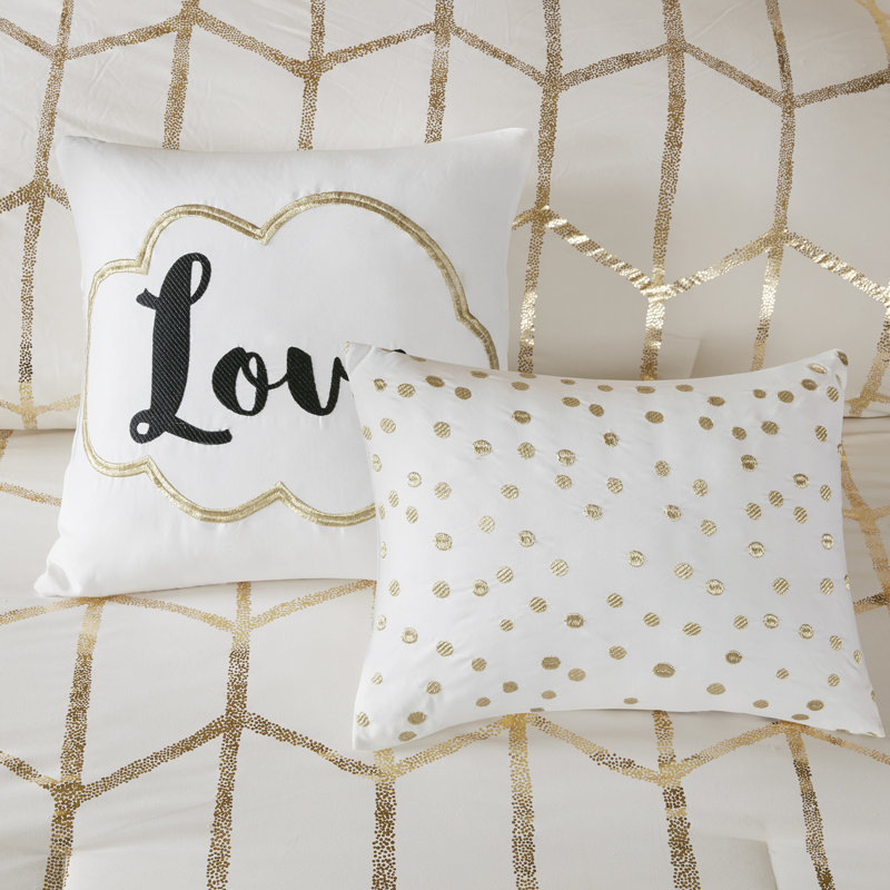 King Grey and Silver Microfiber 5-Piece Comforter Set