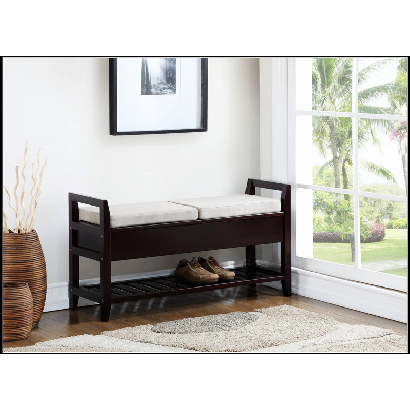 Vannes Espresso Storage Shoe Bench