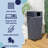 Keaton Modern 24.13-Gallon All-Weather Wicker/Metal Lidded Hideaway Outdoor Trash Can-103764194