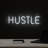 20" Bright White Neon Style Hustle LED Lighted Wall Sign
