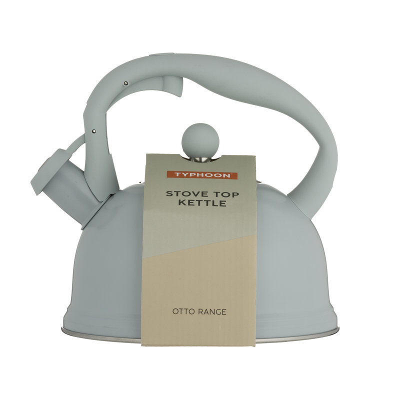 Living 2L Stainless Steel Whistling Stovetop Kettle, Blue