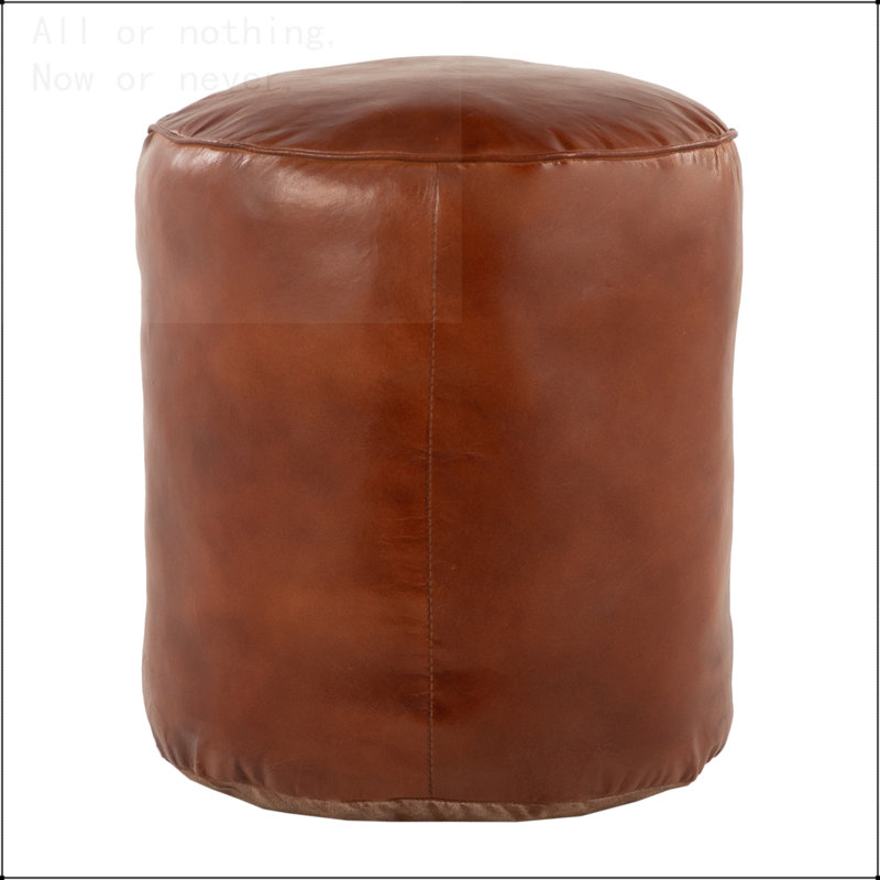 Repose-pieds industriel en cuir et toile