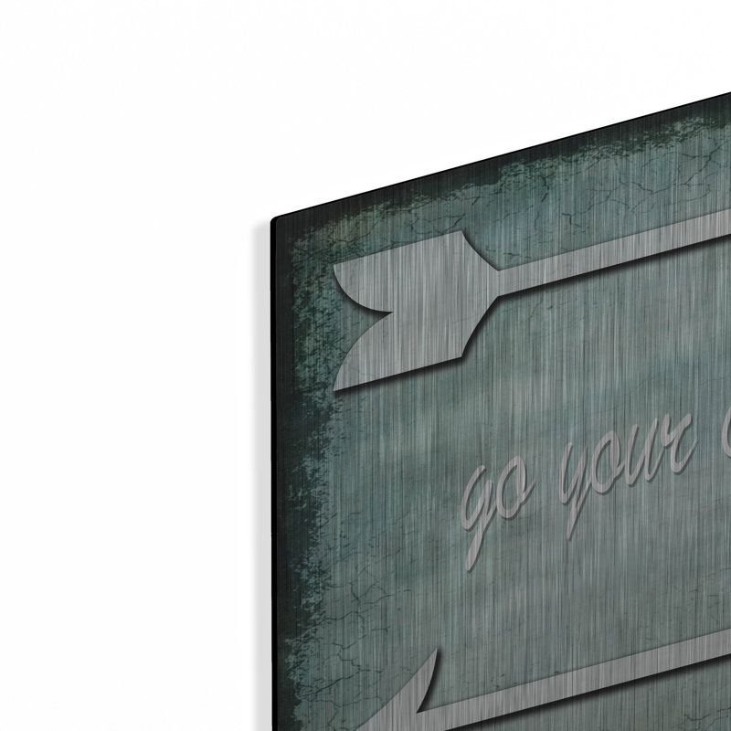 17 histoires «Choisir un chemin - aller de l'avant» par Lightbox Journal, art mural en métal, H 12 po x l 16 po