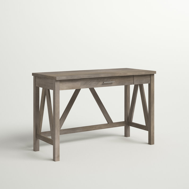 Cardiss 46" A-Frame Writing Desk, Gray Wash