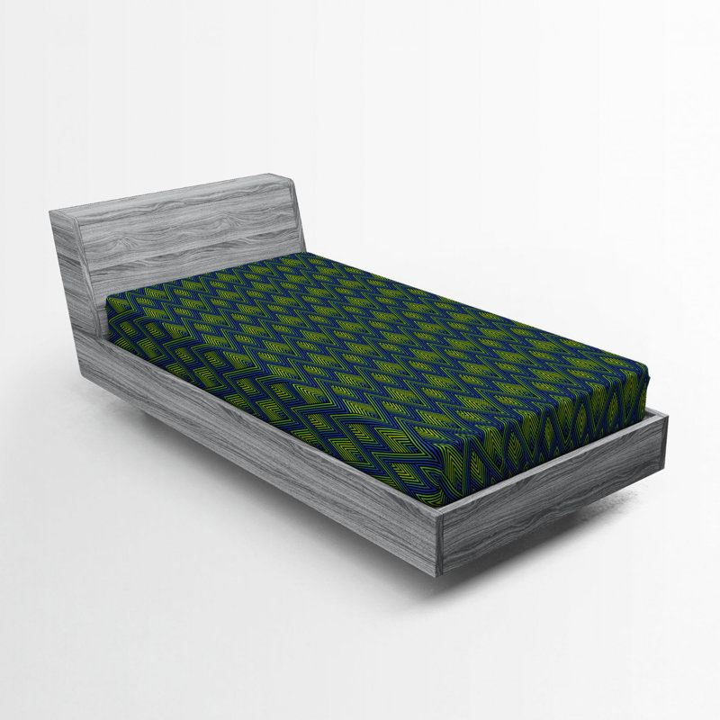 Microfiber Chevron Fitted Sheet, Twin XL Fitted Sheet