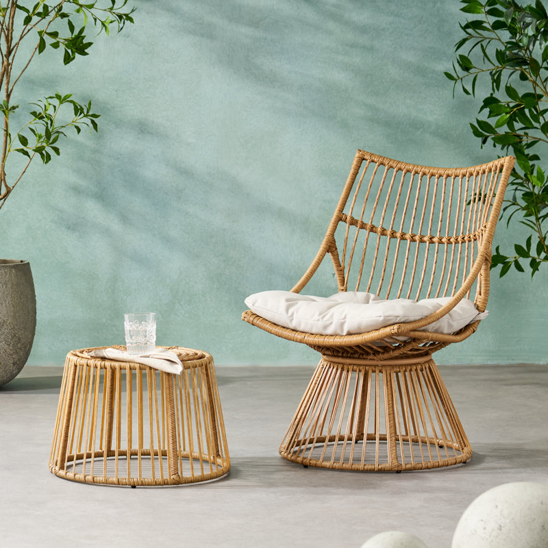 Chaise et table d'appoint Elaine, 2 pièces: table, chaise