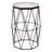 Octagonal Black Finish Side Table