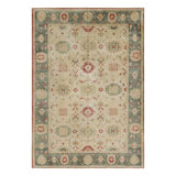 Rug & Kilim’S Sultanabad Style Rug In Beige And Red With Floral Patterns