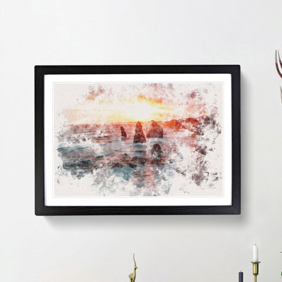 Twelve Apostles in Victoria Australia - Picture Frame Painting Print