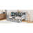 Twin Size Wooden Daybed With 3 Drawers, USB Ports And Desk , Gray