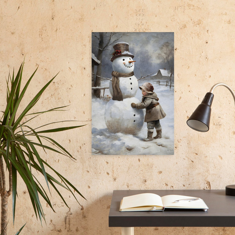 Finition contemporaine abstraite paysage d'hiver, H 24 po x l 16 po