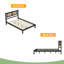 Lit plateforme en bois avec tête de lit en rotin naturel, élégance exquise et charme minimaliste pour la chambre à coucher-979571974-979571971