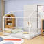 Structure de lit en métal avec clôture Montessori-1262664492-1262664493