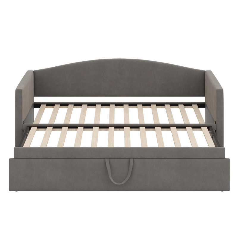 Lit de jour avec couchette extensible, Gris