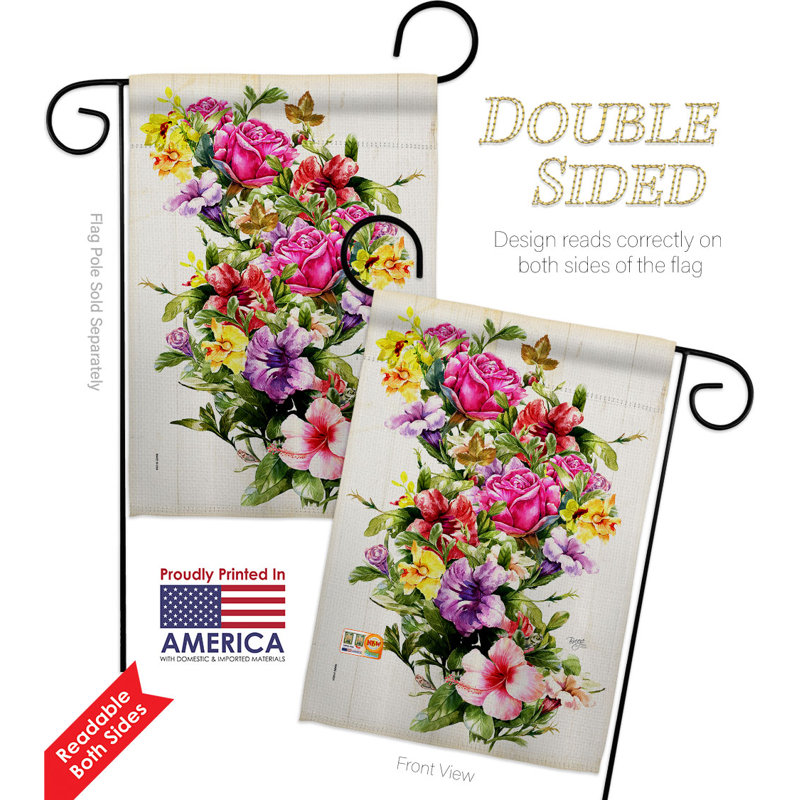 Drapeau de jardin 18 po x 13 po Mix Bouquet