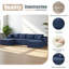 Ensemble de canapé modulaire compressible en forme de U, canapé modulaire de style minimaliste, canapé nuage en velours côtelé-847719420
