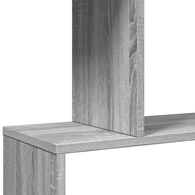Sekai 70cm W Bookcase, Grey Sonoma, (4 Shelves) 129cm H x 70cm W x 24cm D