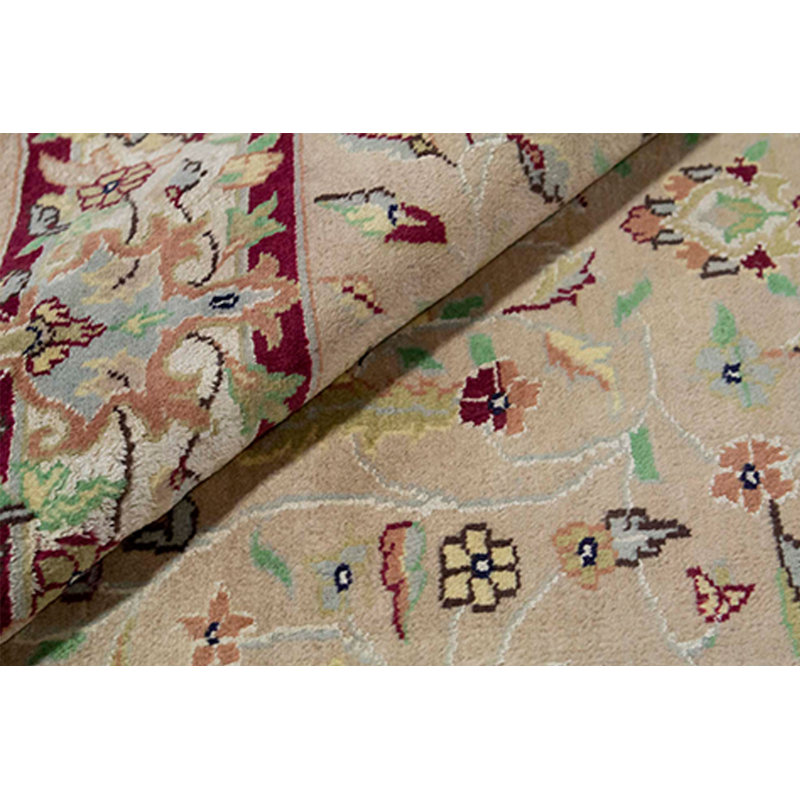 Oriental Hand-Knotted Beige/Ivory Area Rug