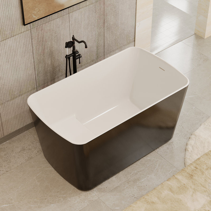 Glendale Casainc 43'' Freestanding Soaking Acrylic Bathtub