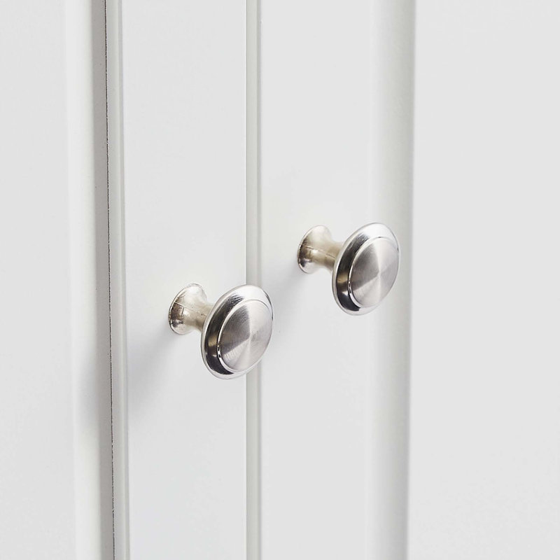 Armoire de rangement haute avec trois tiroirs, Blanc