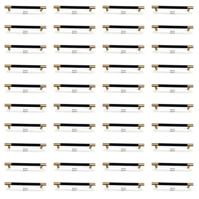 Paquet de 40 poignées d'armoire rondes en acier inoxydable noir mat moderne, poignées de bar, poignées de tiroir et poignées de modèle CPMBXMO0006 Distance entre les trous: 3 3/4 po