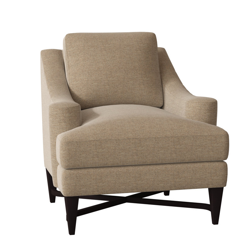Foxtrot Upholstered Armchair, Elise Flax, Vintage Ebony