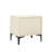 Amara 20" W Modern Nightstand with 1 Full Extension Drawer and Metal Legs in Cream and Light Oak-1723044002