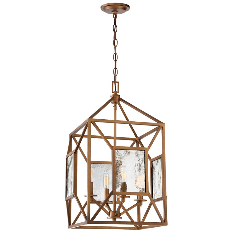 Lustree géométrique lanterne 4 lumières Brilliana