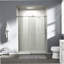 Porte de douche coulissante simple, porte de salle de bain sans cadre avec douche à l'italienne-125293301