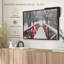 Impression sur toile rouge avec neige-1081991601