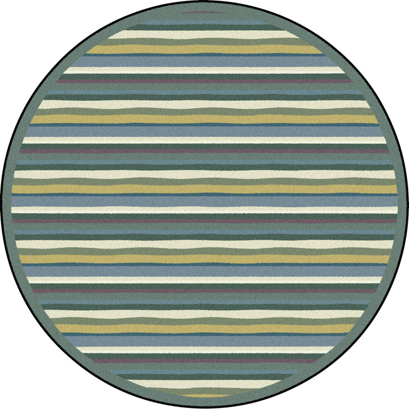 Just for Kids Yipes Stripes Area Rug, Oval 5'4" x 7'8"
