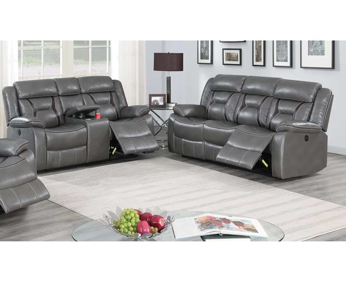 Latitude Run® 2 Piece Faux Leather Reclining Living Room Set | Wayfair