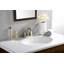 Robinet de lavabo de salle de bain central à deux poignées avec ensemble de drain Kree Arc -92300301
