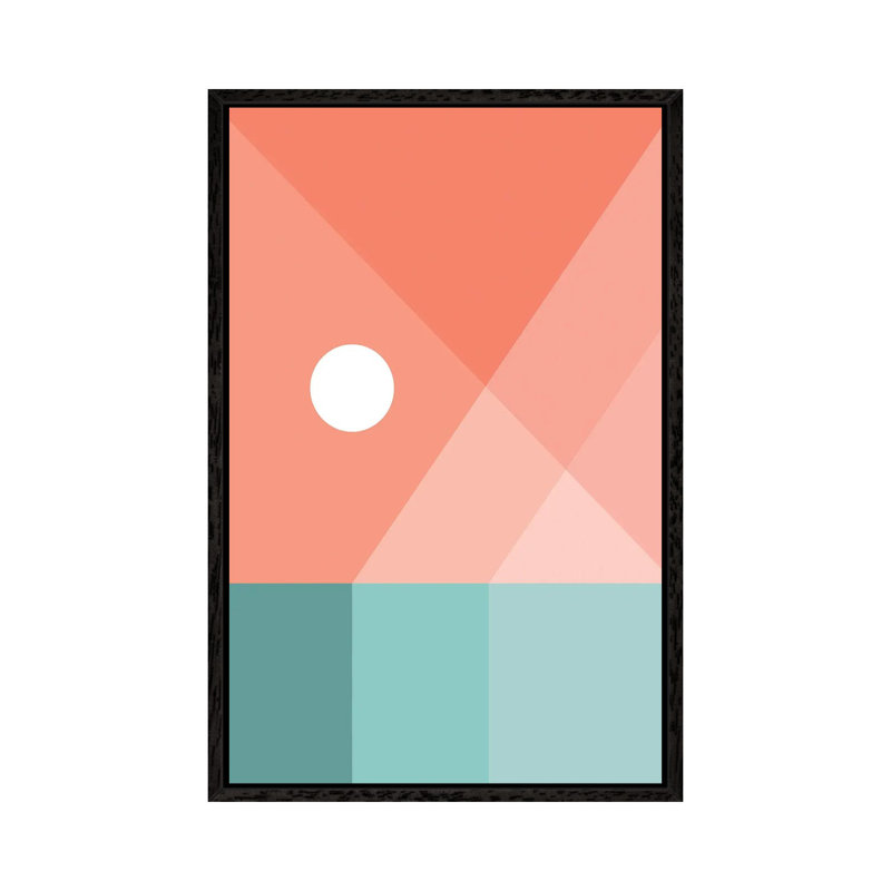 Geometric Landscape XII - Print on Canvas, Black Framed, 101.6 cm H x 66.04 cm W