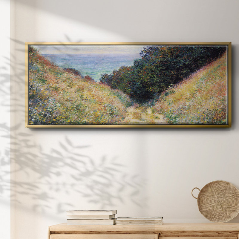 Toile encadrée «Pourville # 1» par Monet, H 20 po x l 50 po