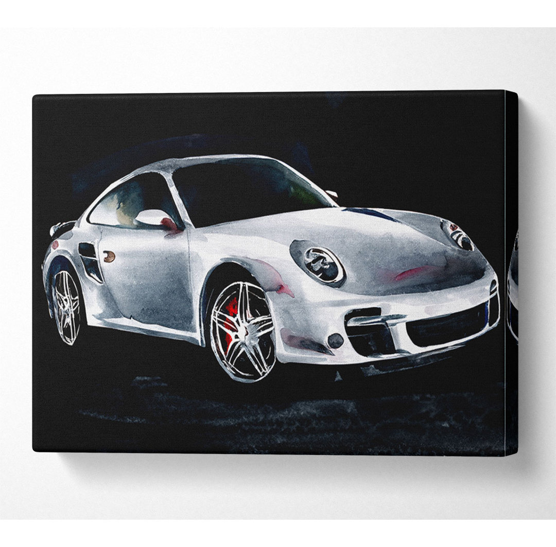 Porsche 911 Silver Beauty - Kunstdrucke auf Leinwand