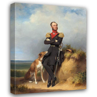 "Portrait de William Ii, roi des Pays-Bas" par Jan Adam Kruseman - Art mural sur toile tendue avec châssis