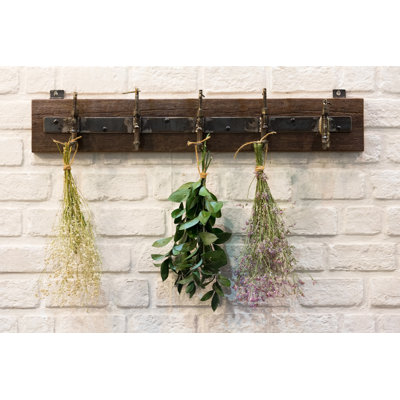 Wooden Vintage Style Hanger - Wrapped Canvas Print
