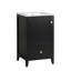 Meuble-lavabo de 20 po avec lavabo, armoire de salle de bain avec porte à fermeture douce, support de rangement et tiroir, noir-121018105