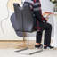 Chaise de salle à manger Black Pu (4 pièces) - Chic et fonctionnelle. Qualité PU, rembourrage en mousse. Conception ergonomique. Pieds argentés. Fabrication stable. Base coulissante. Des chaises respirantes). Matériau avec bon