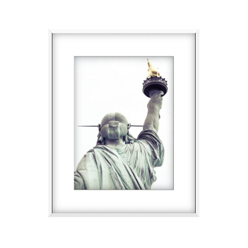 La Dame Print by Francis Augustine, White Framed Paper, White, 36" H x 24" W x 0.8" D