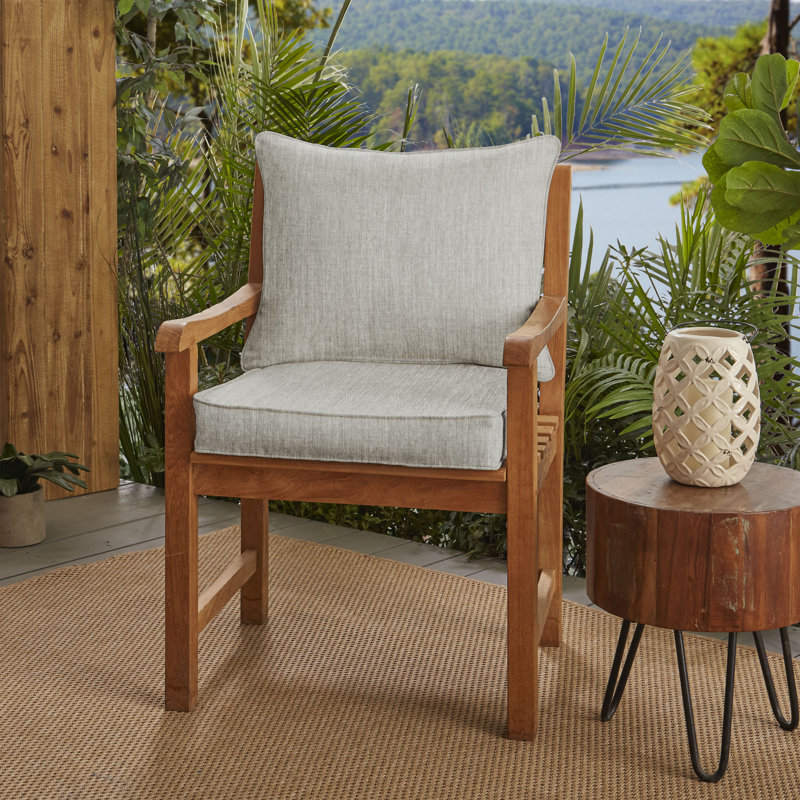 Strasse Desma Indoor/Outdoor Sunbrella Seat/Back Cushion, 5" H x 23" W x 25" D, Sunbrella - Canvas Taupe