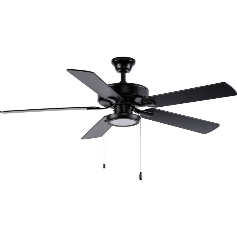 Edgelit 1-Light LED Ceiling Fan Light Kit, Matte Black