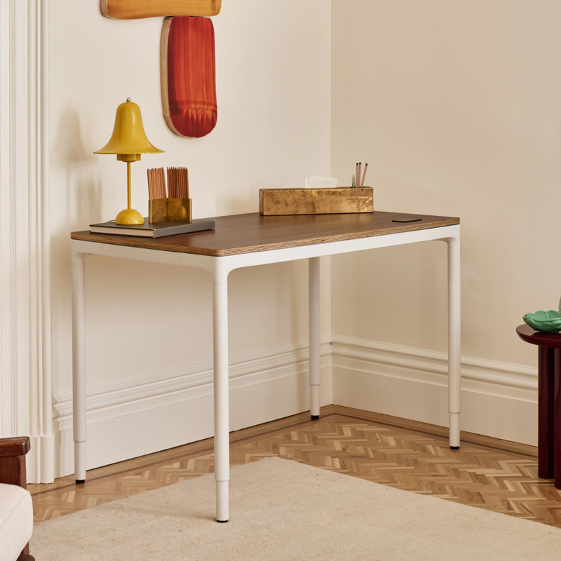Four Leg Standing Desk, 44.6" H x 48" W x 27" D, White, Carbon
