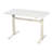 47" Manual Adjustable Desk In White For Office, Rectangular, Ergonomic Option Standing Office Setup - Height Adjustment, Build, Fits Multiple Monitors
